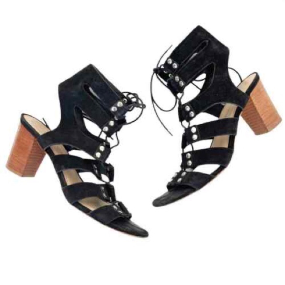 Black Loeffler Randall sandals with block heel. Worn once.